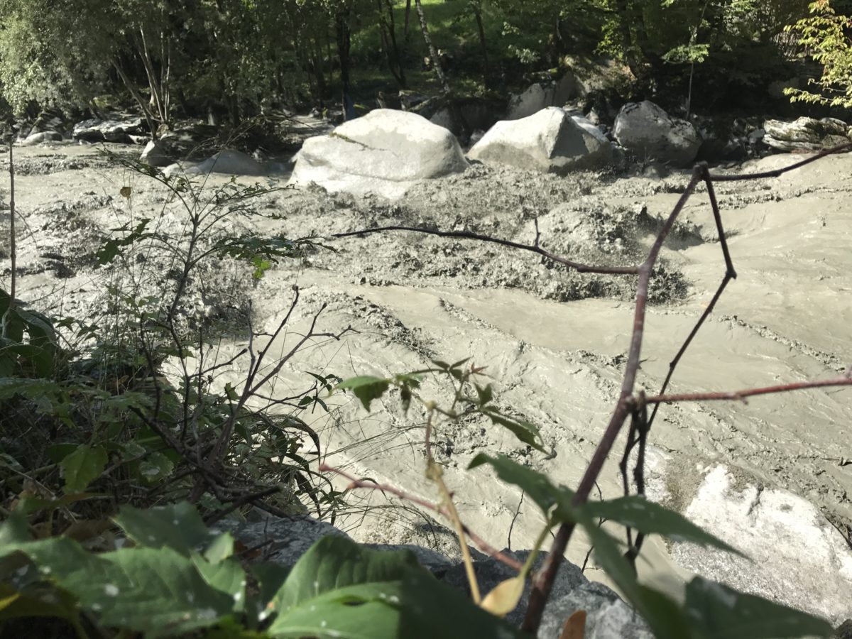 montagna diventa fiume